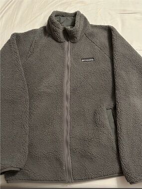 Columbia Gray Sherpa Fleece Jacket